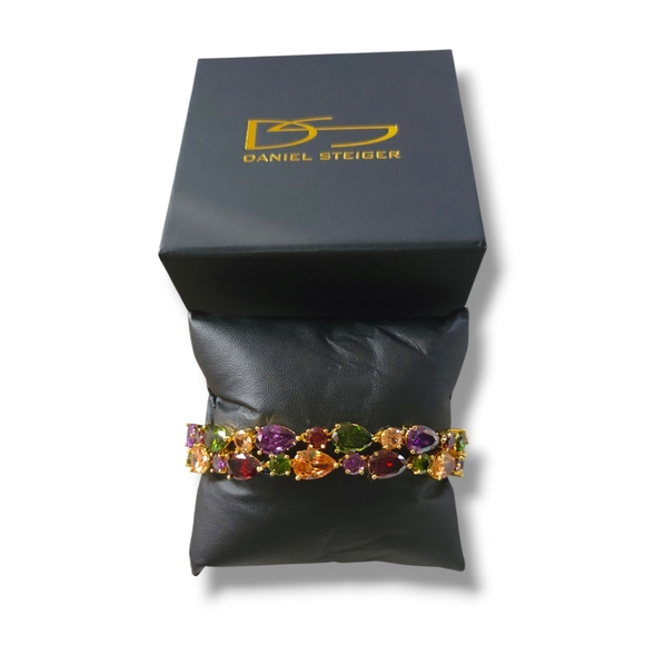 ✨️HP✨️Daniel Steiger | NIB Elegant "Nevada Rainbow" Gemstone Bracelet (OS) - Picture 3 of 8